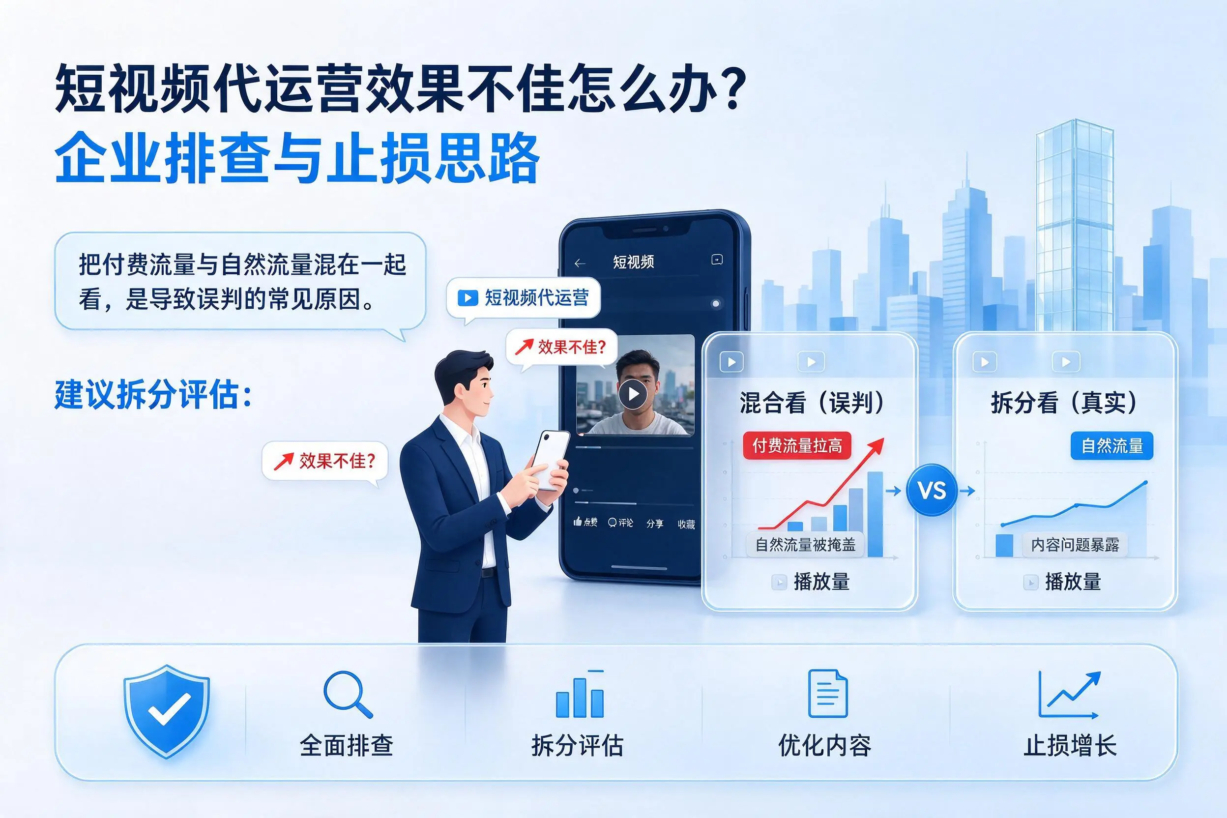 短视频代运营效果不佳怎么办?扬州企业排查与止损思路