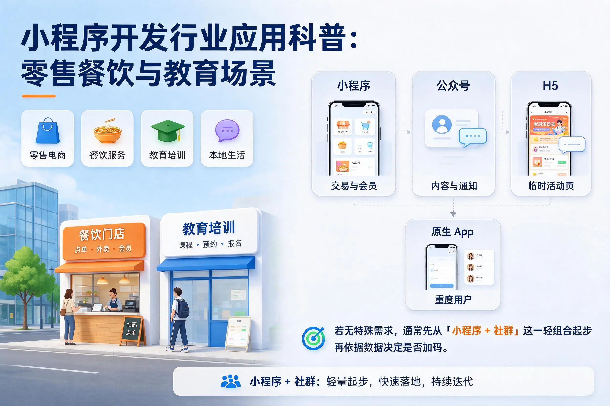 扬州小程序开发行业应用科普：零售餐饮与教育场景