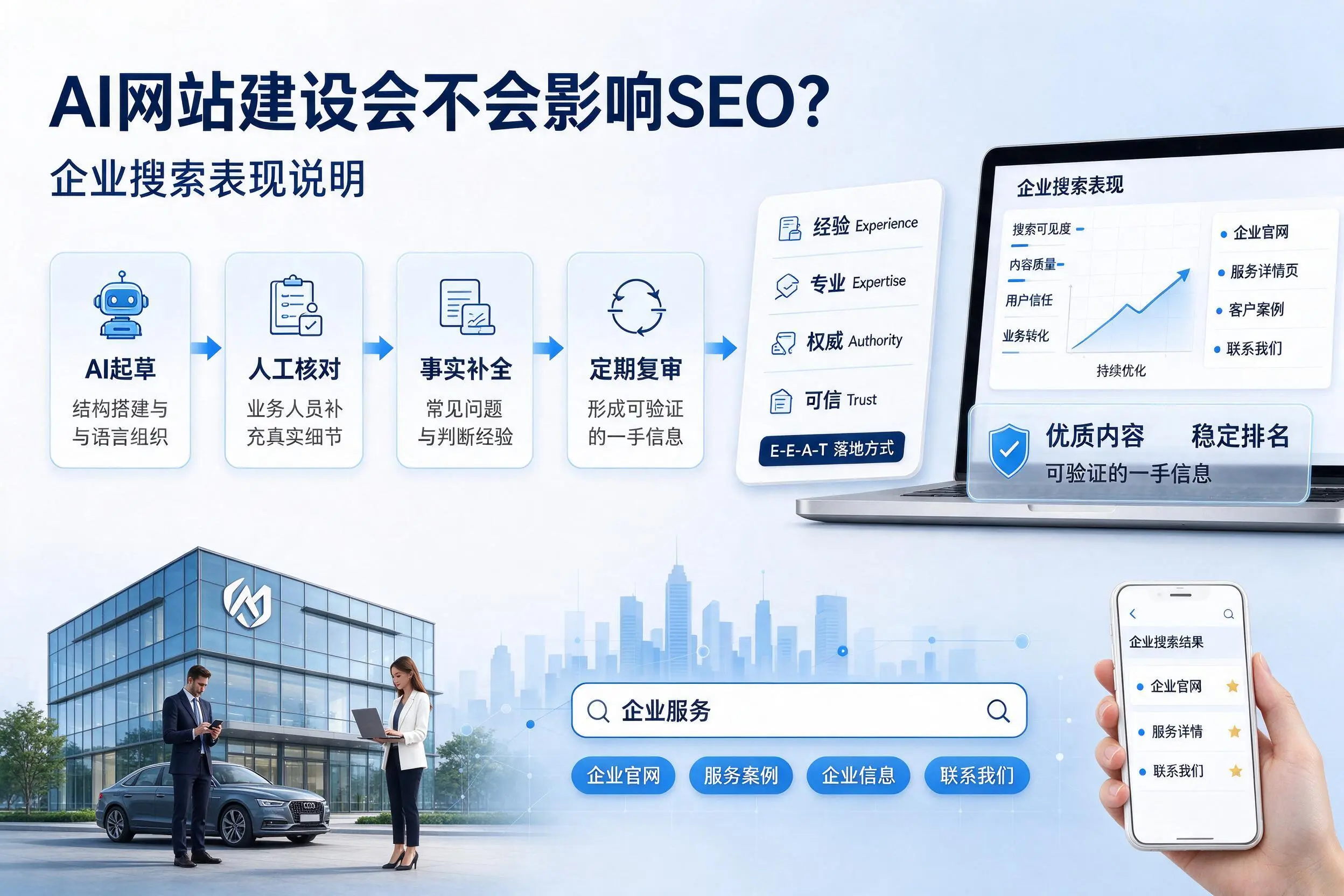 AI网站建设会不会影响SEO？扬州企业搜索表现说明