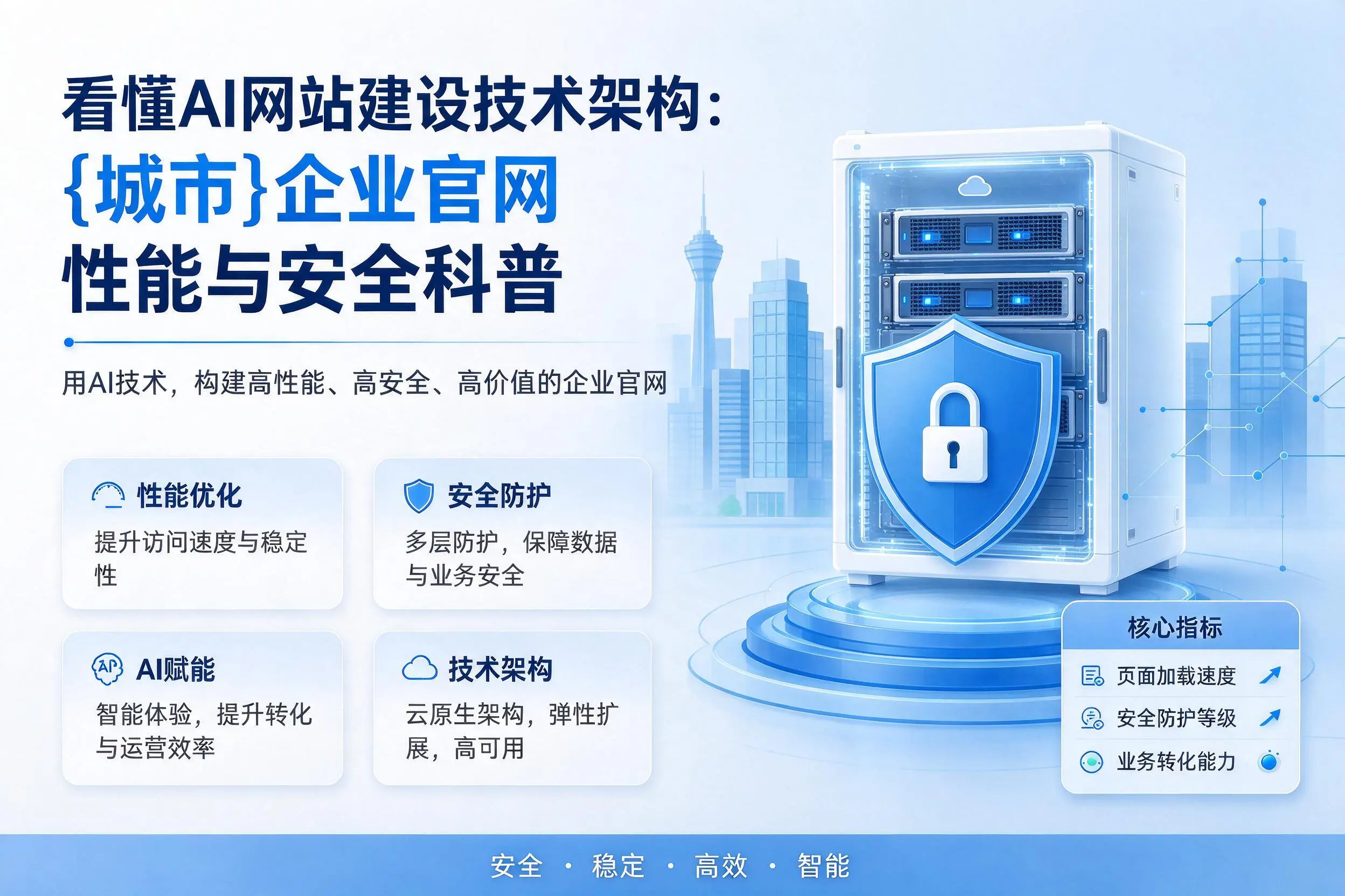 看懂AI网站建设技术架构:扬州企业官网性能与安全科普