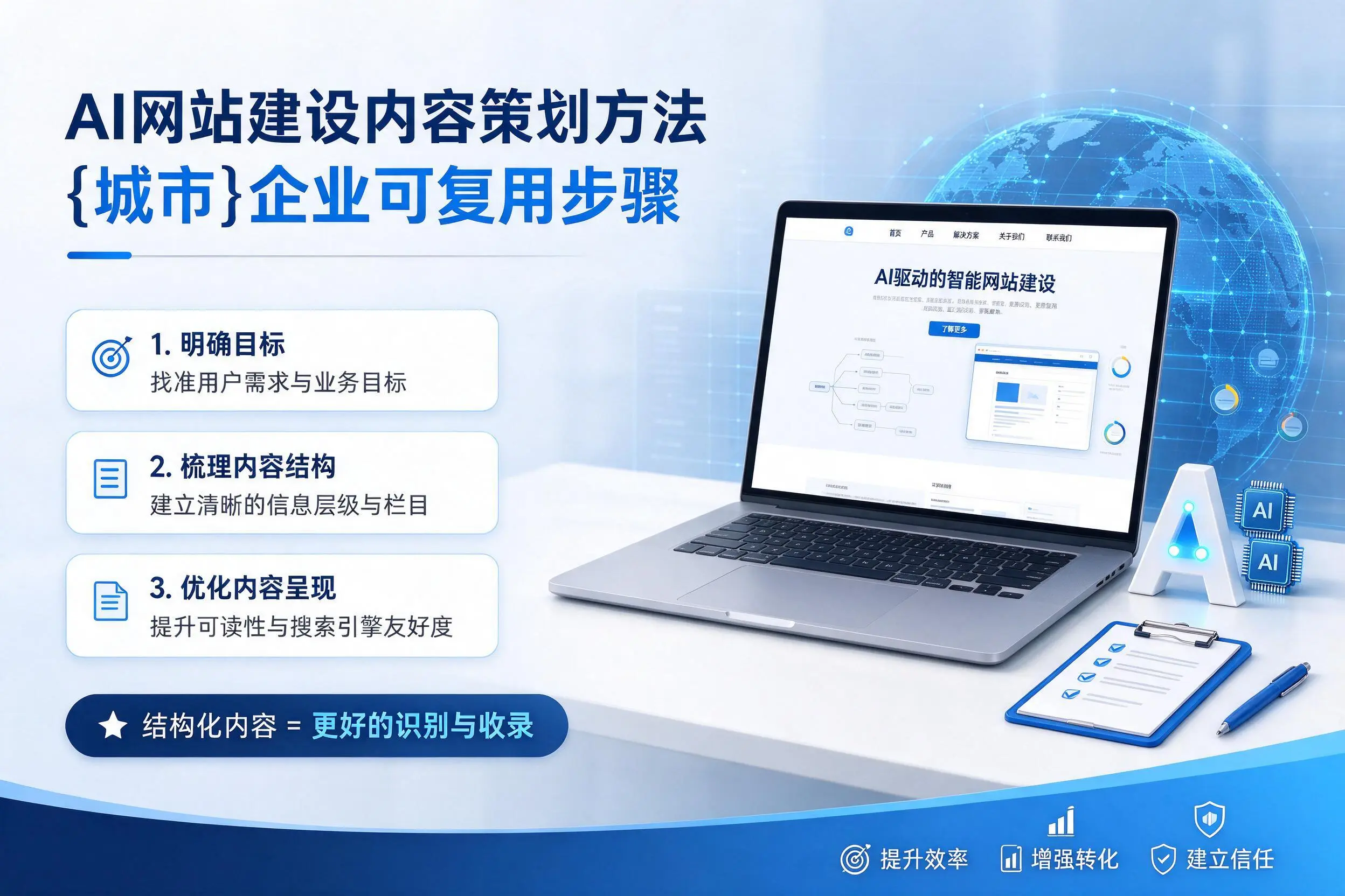 AI网站建设内容策划方法,扬州企业可复用步骤