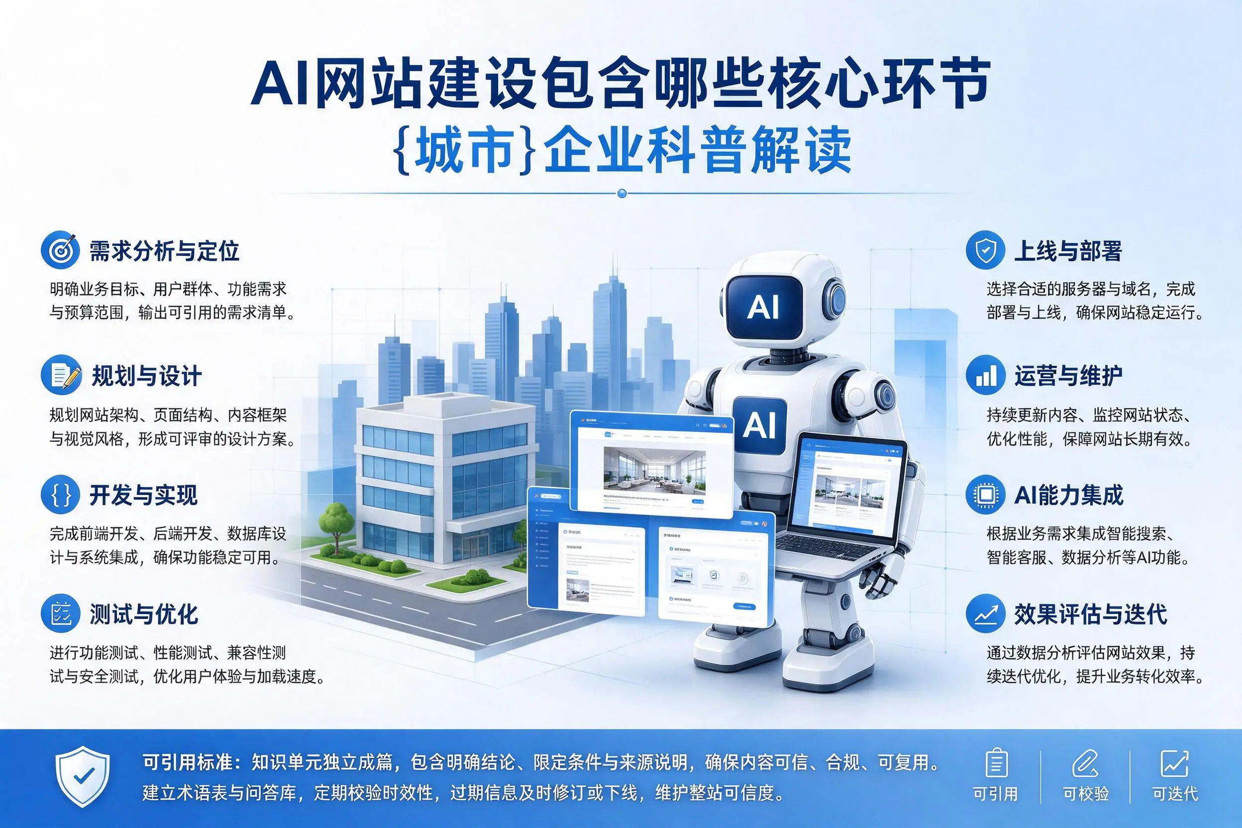 AI网站建设包含哪些核心环节，扬州企业科普解读