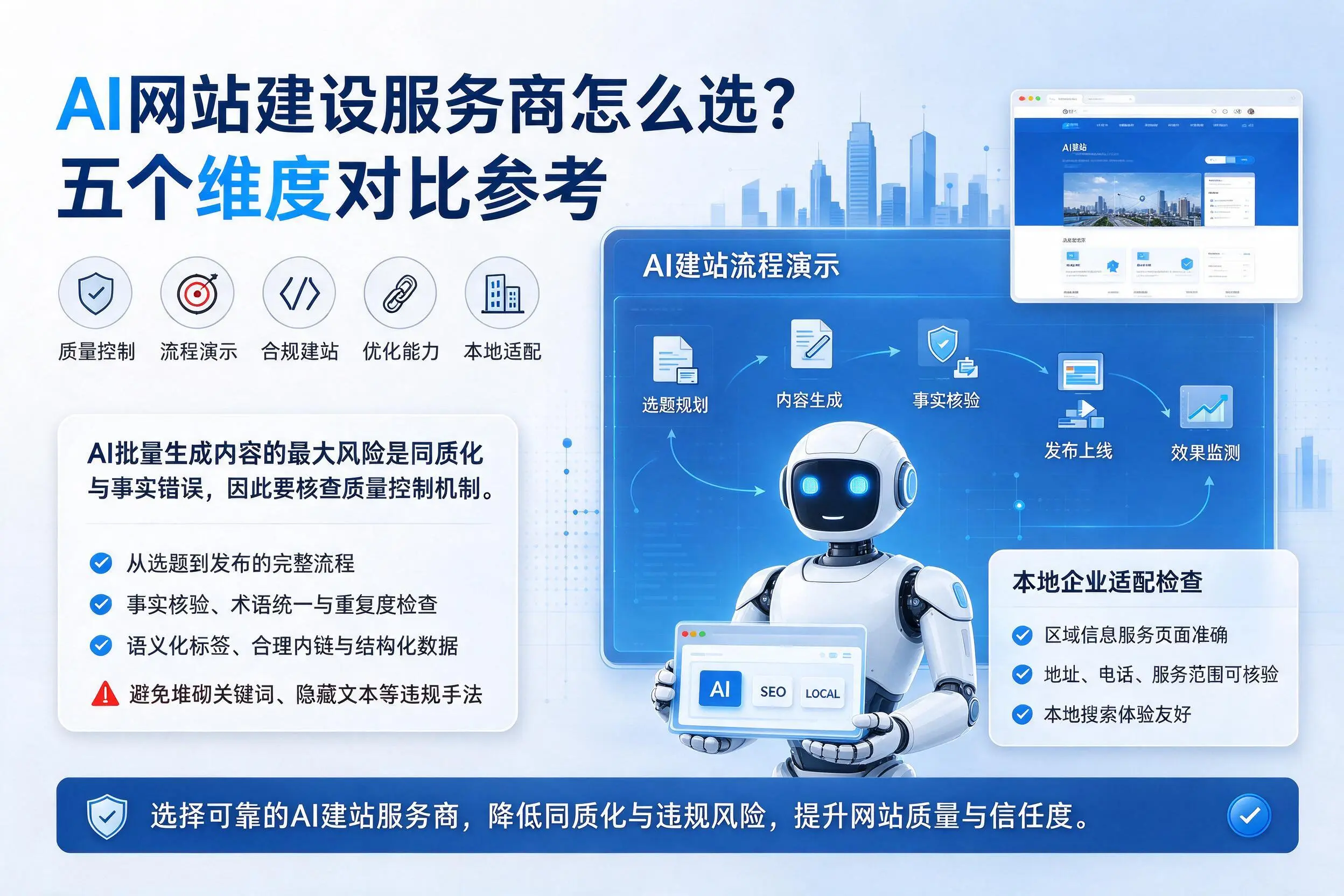 扬州AI网站建设服务商怎么选?五个维度对比参考
